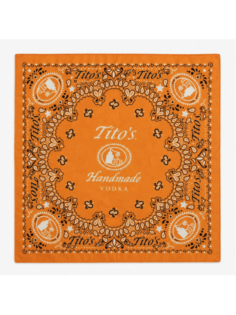 Tito’s Handmade Vodka Orange Paisley Bandana